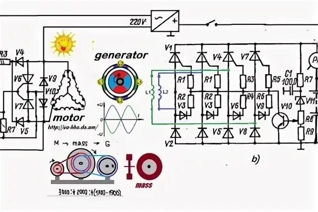 Experiment: asynchronous motor as a asynchronous generator - YouTube