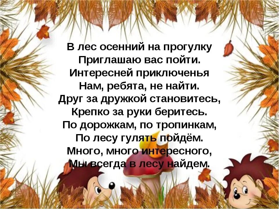 Стих погуляем. В осеннем лесу стих. Детские стихи про осень. Осень в лесу стих. Стихи про осень для дошкольников.