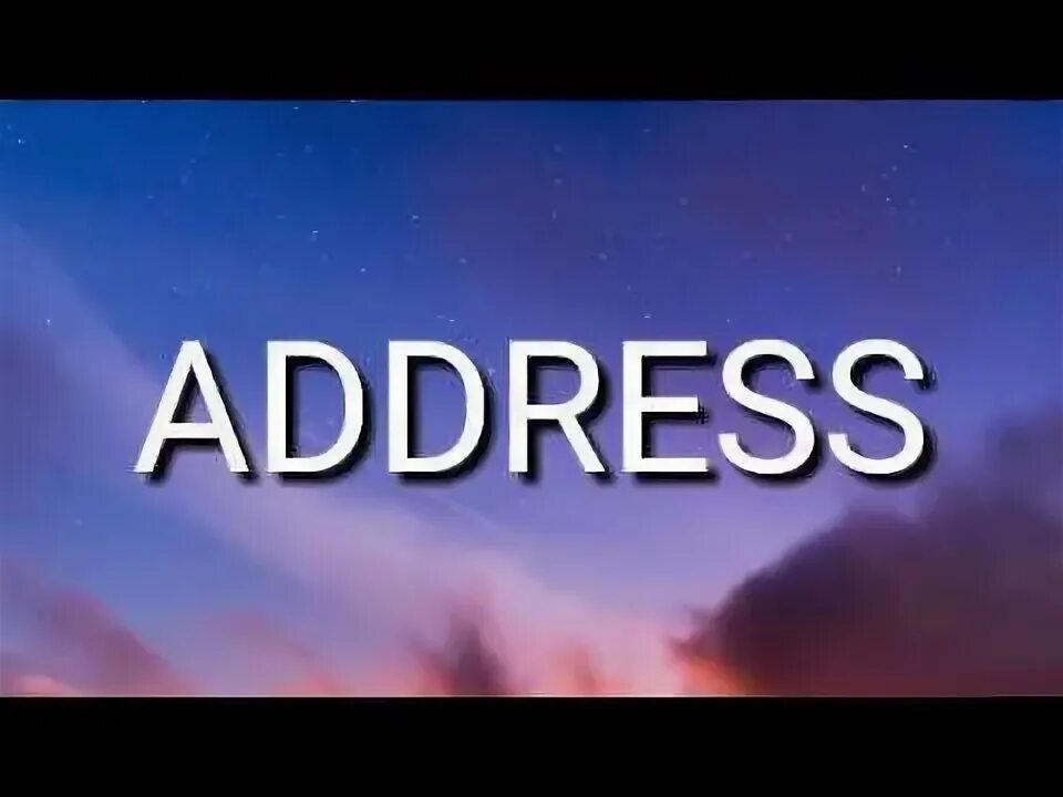 Is it you address