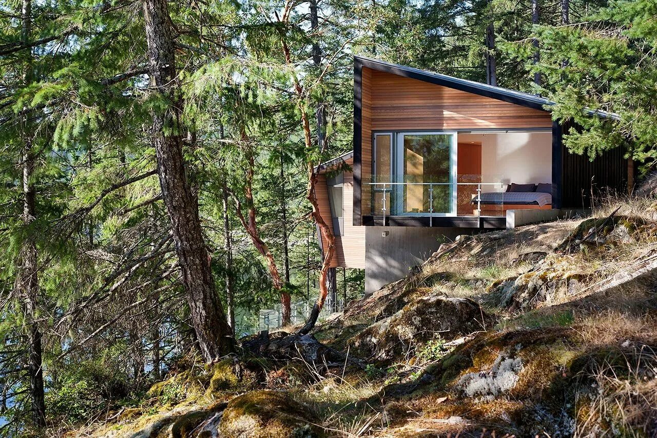 Дом дача в горах. Тини Хаус на склоне. Хижина, США ЭКОДОМ на склоне. Дом на дереве (Британская Колумбия, Канада).