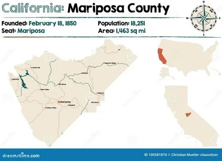 Map Of Mariposa County California