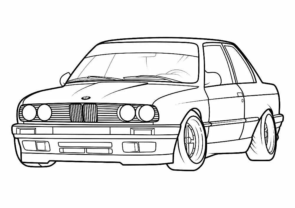 Рисунок х 5 1. БМВ е30 распечатка. БМВ е34. BMW e34 в м раскрасе. Раскраска БМВ е34.