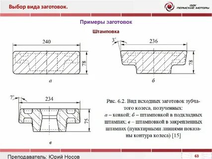 Выбрать вид заготовки