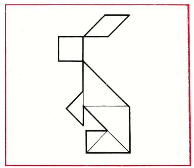 Танграма заяц. Геометрические фигуры из танграма схемы. Танграм заяц схема. Игра Пифагор подготовительная группа схема. Игра фигуры подготовительная группа