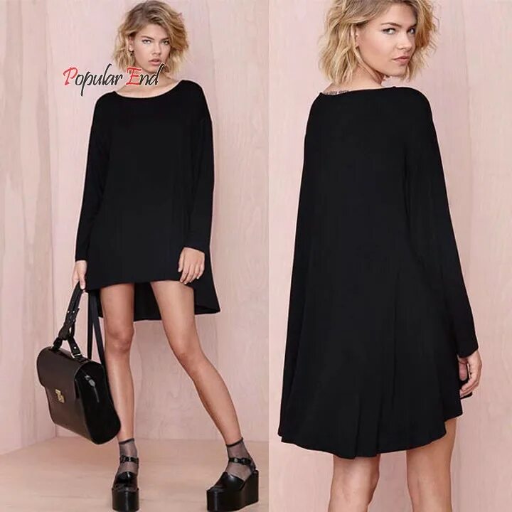 черное платье vero moda с рукавами баллон. черное платье свободного кроя. платье футболка свободное. платье прямого кроя с рукавом. черное платье свободного кроя.