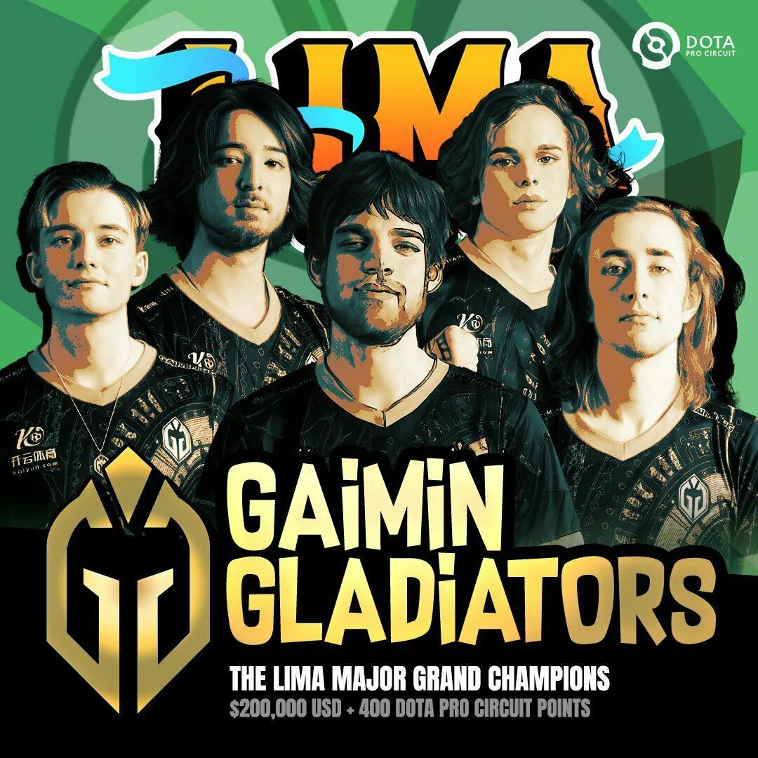 Lima Major 2023. Gaimin Gladiators. Gamin Gladiators. Gaimin Gladiators Dota 2.