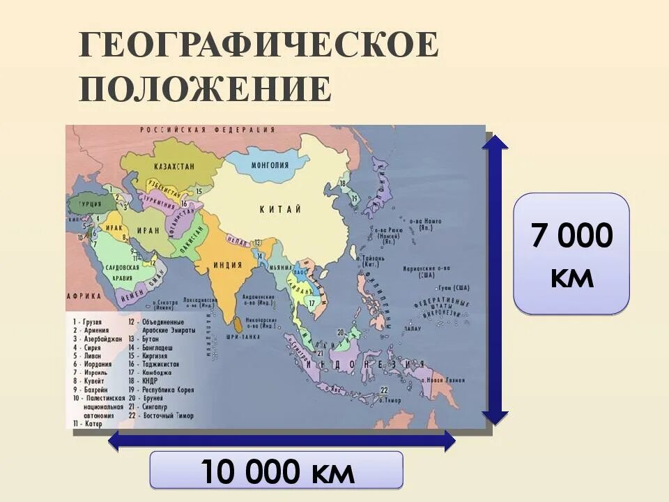 Площадь территории зарубежной Азии. Географическое положение стран Юго Восточной Азии. Общая экономико географическая характеристика зарубежной Азии. Географическое положение зарубежной Азии кратко. Назовите регионы азии