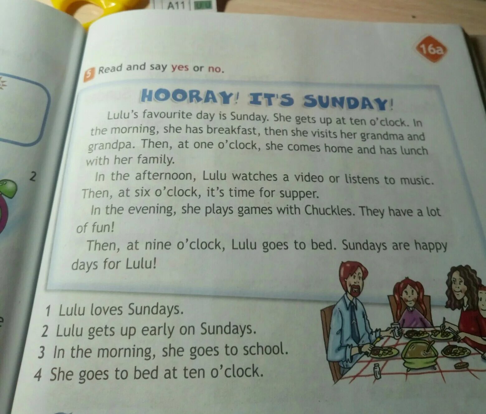 Lulu 's favourite Day is Sunday. Pupils book 1 класс my School. Учебник по английскому языку School Day. Письмо Лулу английский язык. My friend went last year