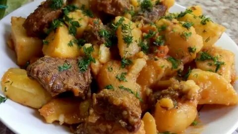 Горячее мясо с картошкой