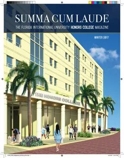 FIU Honors College Summa Cum Laude Magazine - Fall 2016 by Honors.