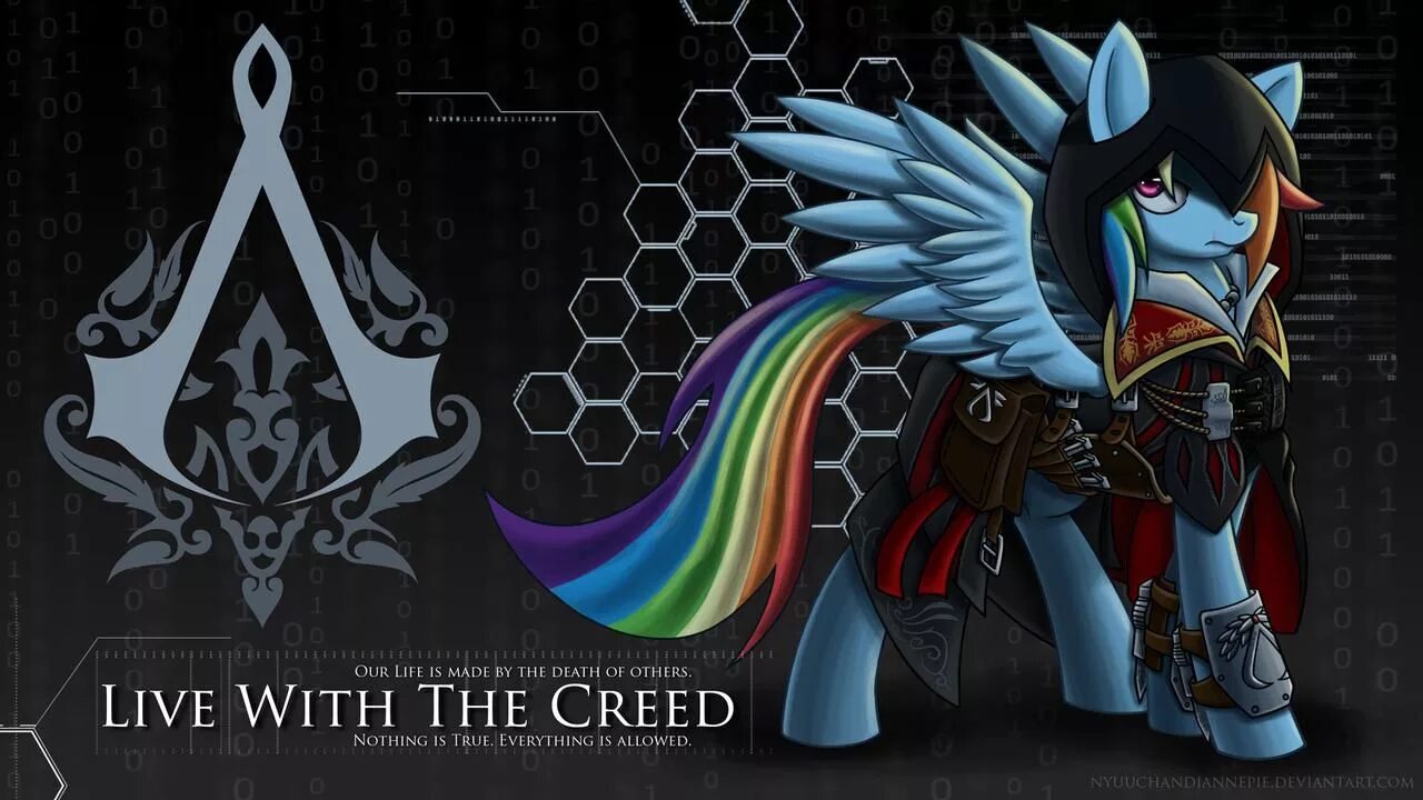 Everything dash. МЛП ассасин. My little Pony Assassins Creed. МЛП Радуга Дэш ассасин. МЛП обои.