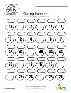 Fill in the missing numbers