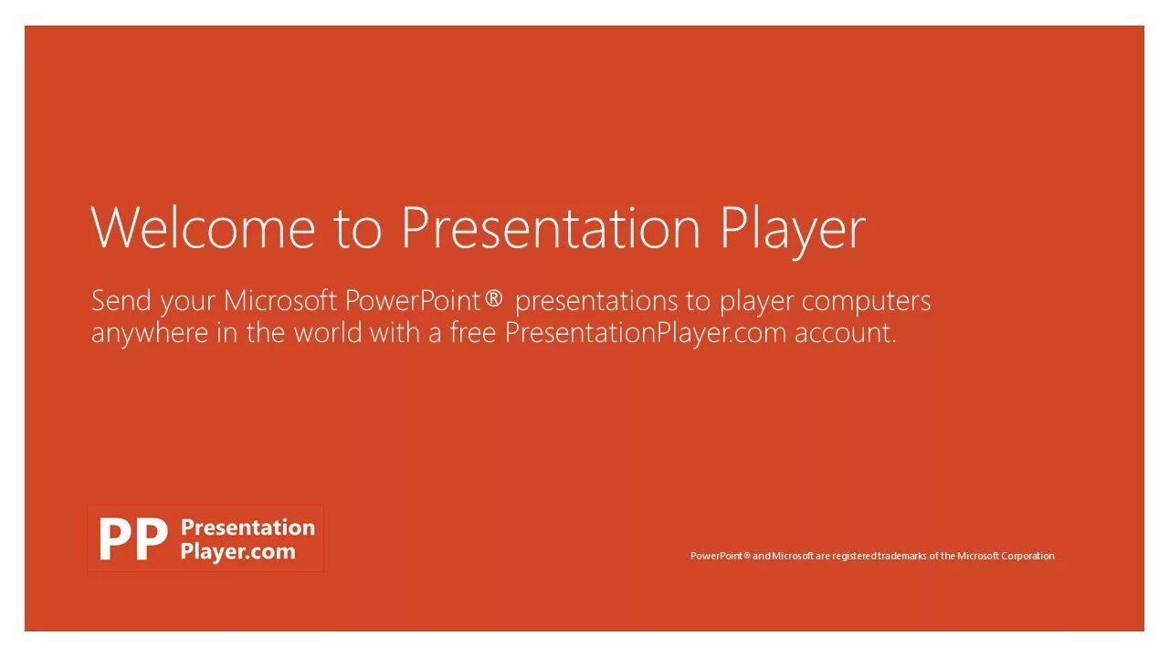 Presentation player. Presentation player