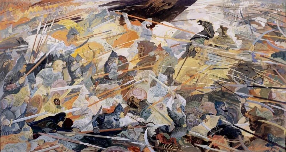 Дата сражения на куликовом поле. Куликово поле 1380. присекин куликовская битва. присекин куликовская битва картина.