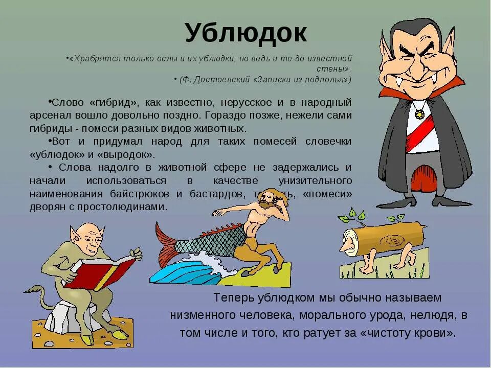 Обозначает слово бери. Ублюдок. Что означает слово ублюдок. Происхождение термина ублюдок. Понятие слова ублюдок.