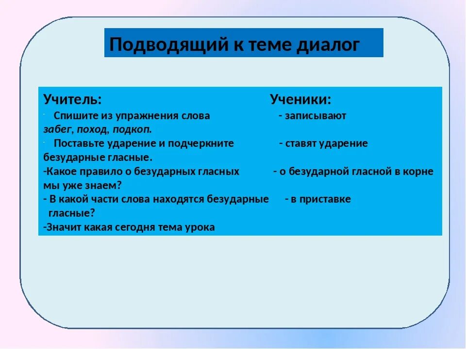 Составить диалог ученика и учителя