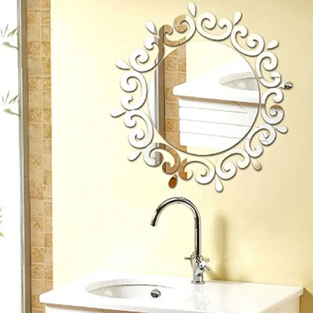 Декор в ванную комнату на стену. Декор зеркала в ванной комнате. Декоративное зеркало в ванную. Зеркальные наклейки в ванную. Купить зеркало 3 в 1