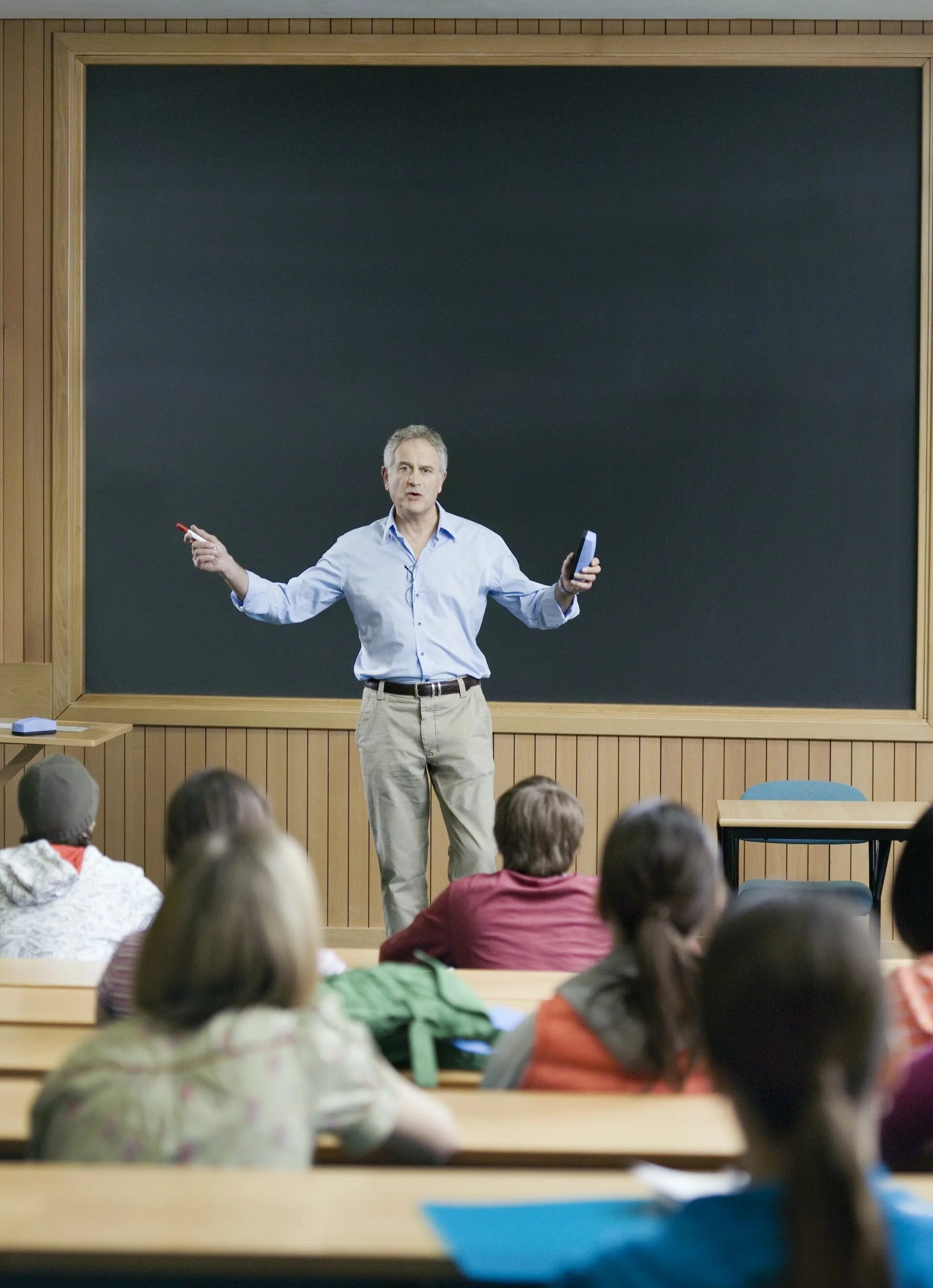 The teacher the lecture