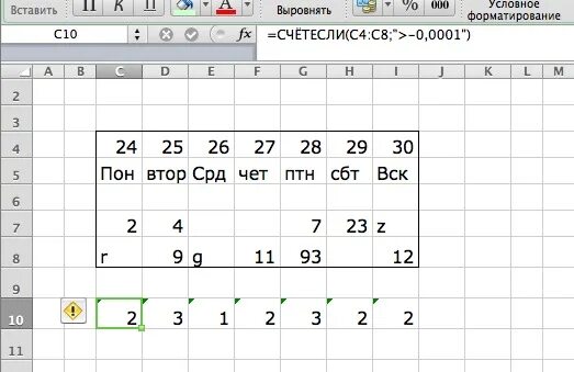 Заполнить ячейку ответ