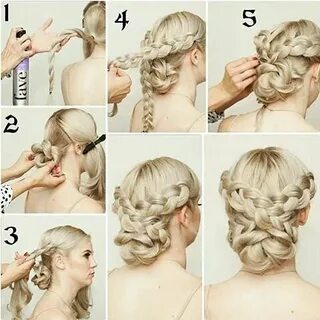 схема свадебной прически