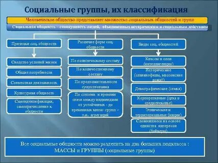 10 социальных групп общества