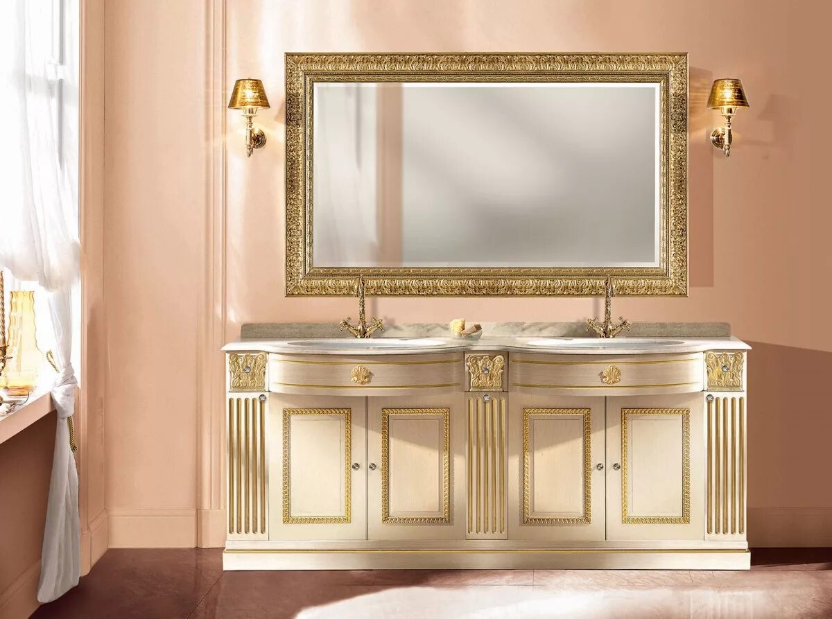 Фабрика мебели Мэйсон эго Италия. Мебель Атолл Наполеон 65. Классическая мебель для ванной. Мебель для ванной в классическом стиле. Классическая мебель для ванны