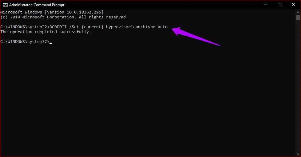 Hypervisor error windows