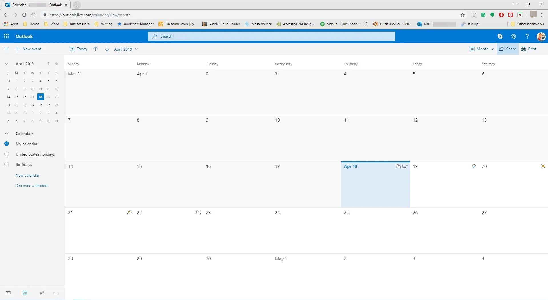 Shared calendars
