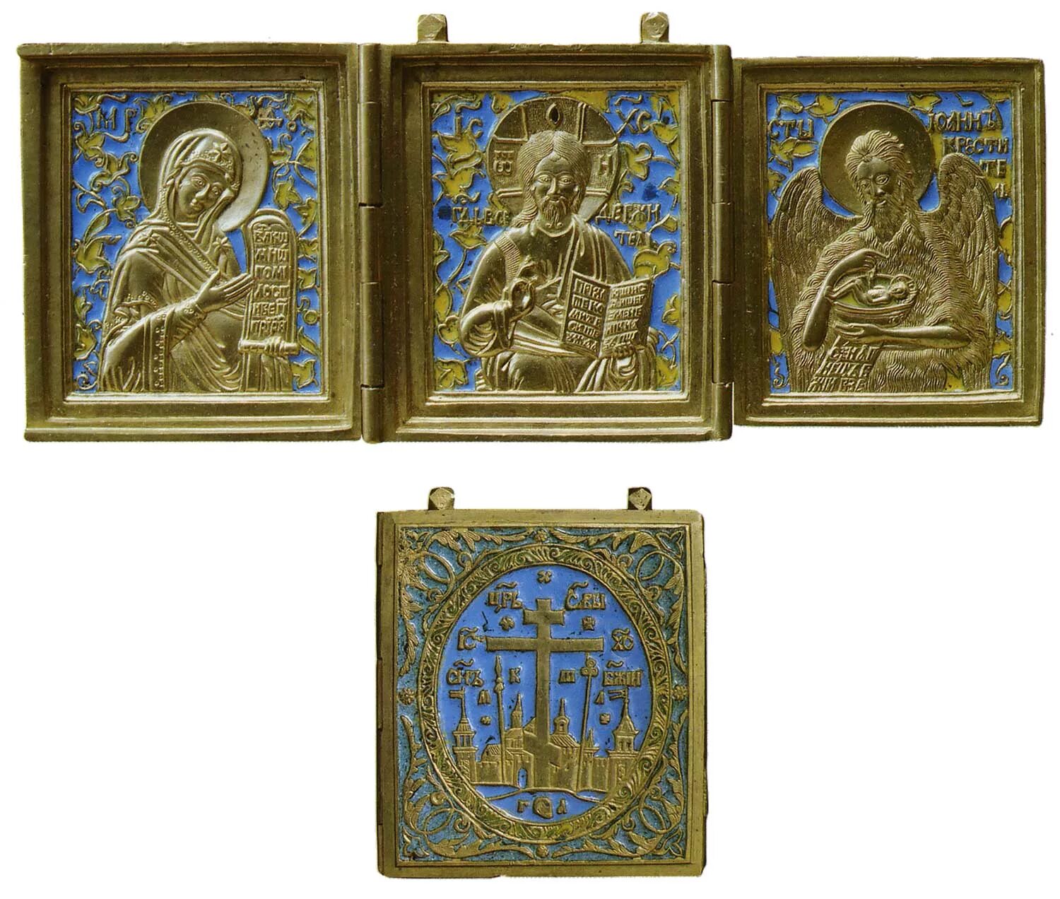 складень: великомученица параскева пятница. деисус. бронзовая икона деисус. старинные медные икона складень деисус. православная книга своими руками.