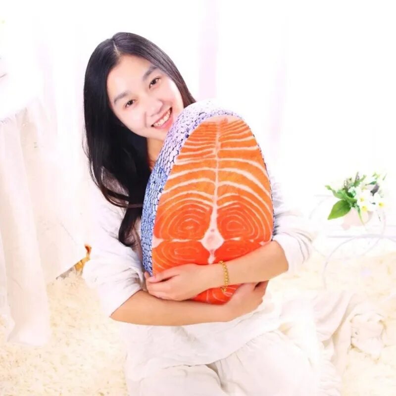 Подушка стейк. Стейк на подушке японский. Подушка в виде лосося. Подушка в виде стейка. Подушка стейк лосося.