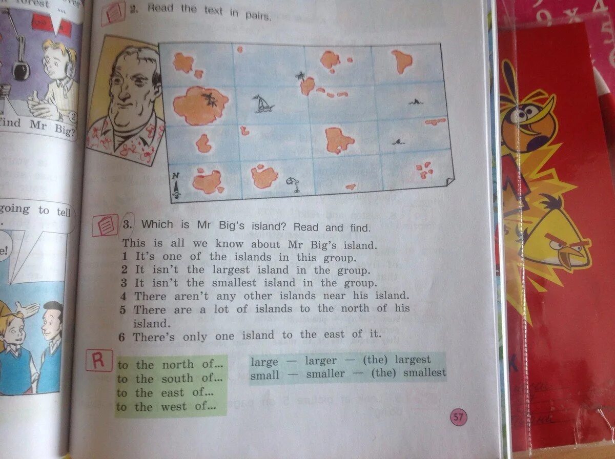 Read and find the answer. Мистер биг английский язык 4 класс. which is mr big&#039;s island read and find. mr big из учебника английского языка. мистер биг английский язык 5 класс.