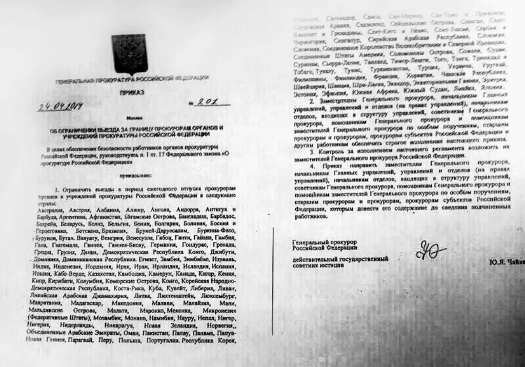 Список разрешенных стран для сотрудников