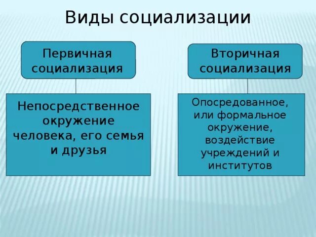 Вторичная социализация функции. Первичная и вторичная социализация. Виды первичной социализации. Этапы вторичной социализации. Виды социализации личности.