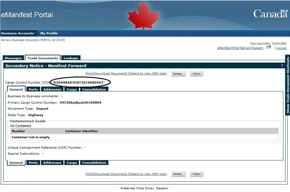 Control number. Import control list. what is reference number. consignment number. movement reference number.