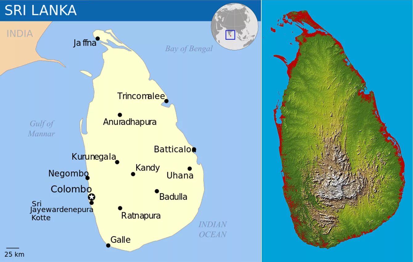 Шри Ланка на карте. Остров Цейлон на карте. Географическая карта острова Шри Ланка. Остров Цейлон Шри Ланка на карте.