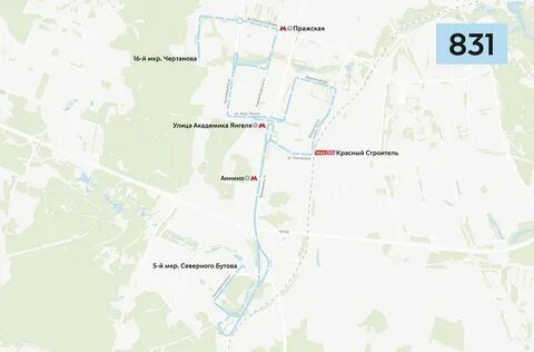 Автобусы южное бутово на карте
