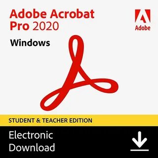 Adobe Acrobat Pro 2020 Student & Teacher Edition PC Code.