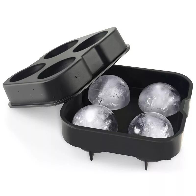 Купить лед для коктейлей. Форма для льда (большой куб/шар). Silicone Mold Ice Cube Tray. Форма для круглого льда Ice Ball. Форма для льда кубики с крышкой (48) ООО "Libra-Plast".