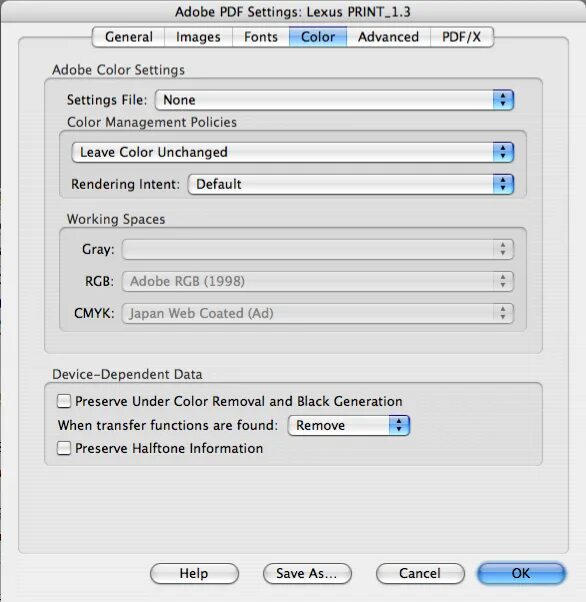 Pdf setup