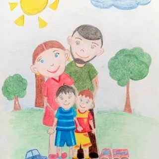 Рисунок на тему моя семья 5 класс
