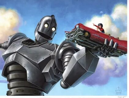 Iron Giant Remarqued AP Art Print by Jason Edmiston Blast Off! 