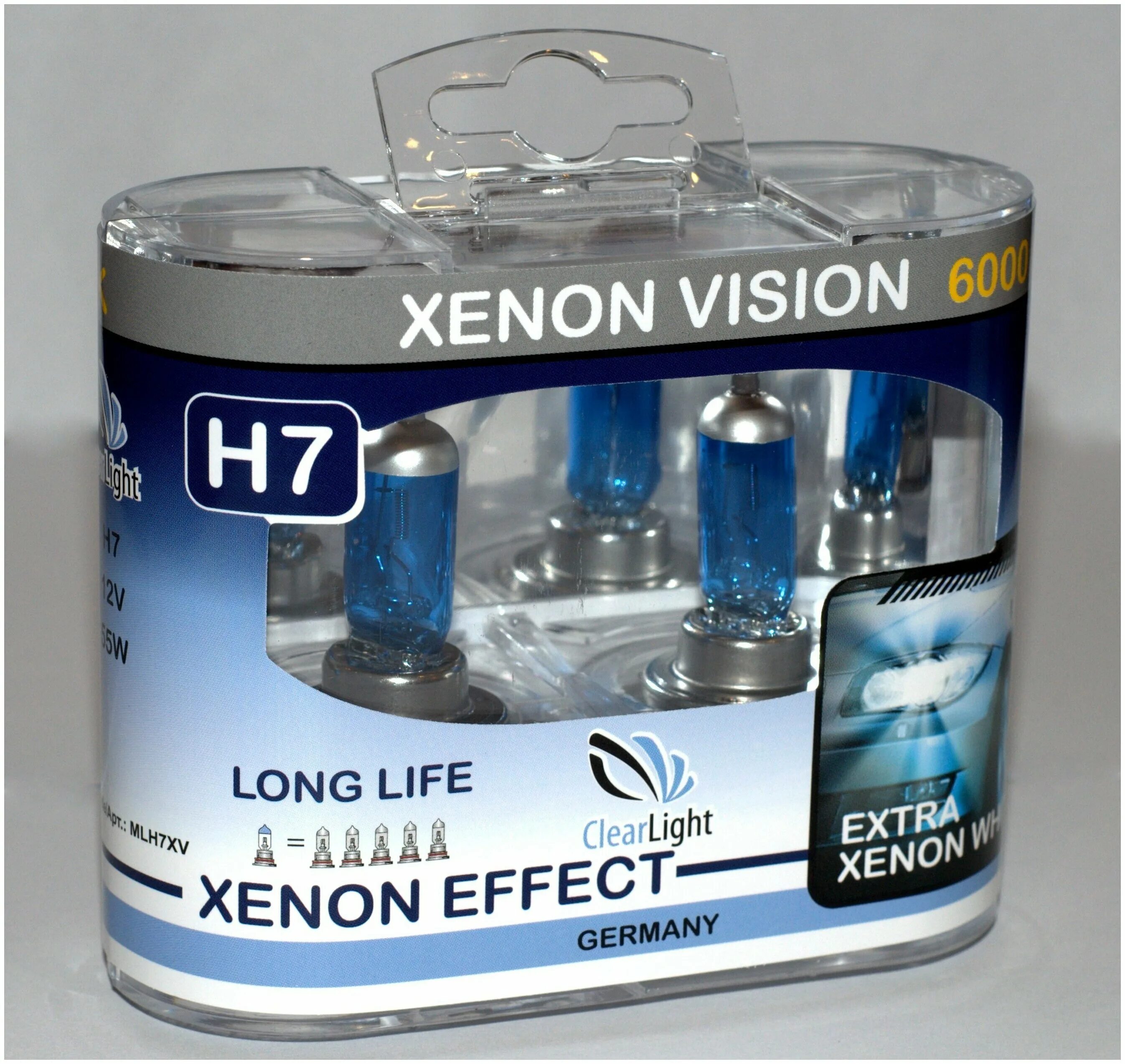 Галогеновые лампы эффект ксенона. Clearlight h7 Xenon Vision 6000k. Clearlight h7 12v-55w. H3 Clearlight Xenon Vision 6000k. Лампа 12v h7 55w px26d 6000k Clearlight XENONVISION.