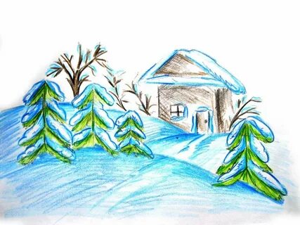 Как нарисовать зимнюю красоту