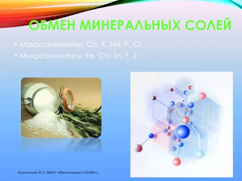 Минеральные соли микроэлементы