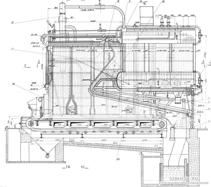 Паровой котел ДКВР 20. Паровой котел ДКВР 20/13. Котел паровой ДКВР чертеж 20/13. Паровой котел КВТС 20. Экранные трубы котла