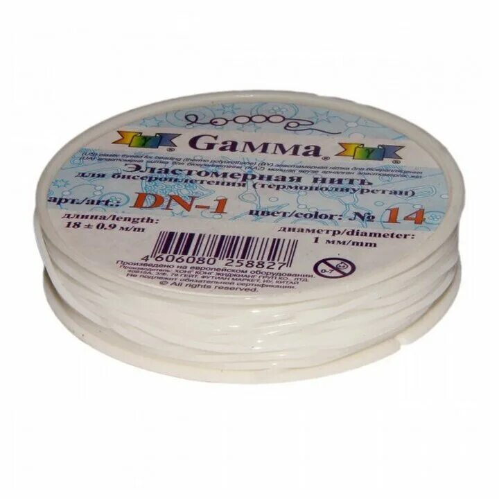 Нить для бисера. Шнур из бисера. 2 мм 100 м №01 белый. Нить nymo bonded nylon white. Катушка от ниток.