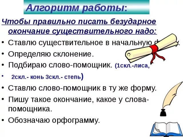 Опорные слова для проверки существительных. Безударные окончания существительных слова помощники. Безударные окончания существительных 2 склонения. Слова-помощники безударных окончаний. Помощник склонение.