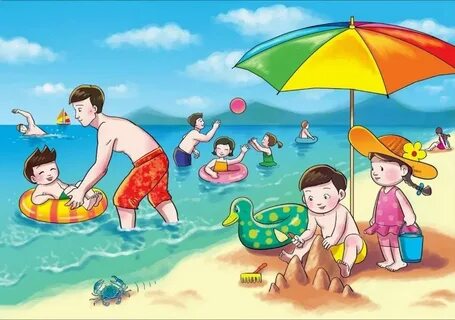 We usually go swimming summer
