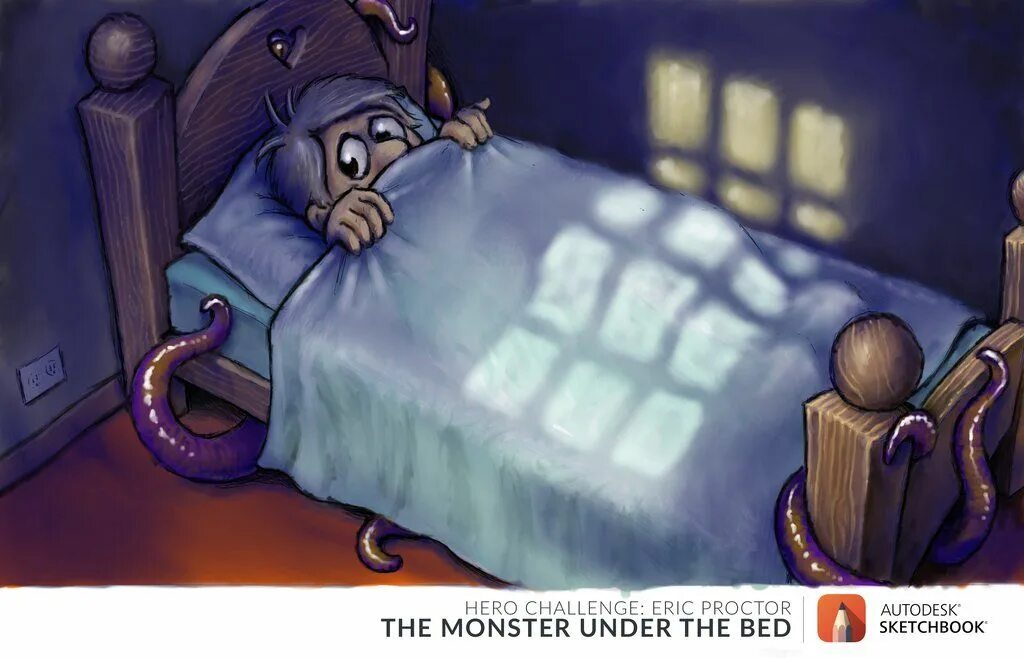 Красивый монстр под кроватью. Добрый монстр под кроватью. Monster under the bed дорама