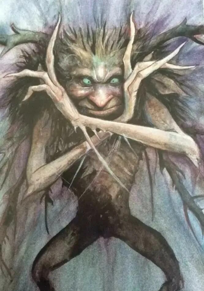 Брайан фрауд иллюстрации. Анчутка славянская мифология. Кикимора (шишимора, мара). Шишига славянская мифология. Шишига славянская мифология.